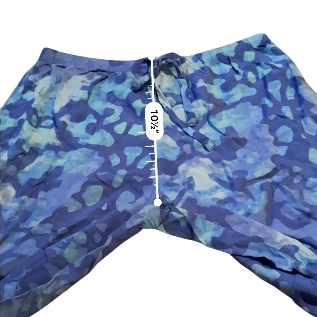 Natori Oasis Challis Pajama Set Women’s Size Small Blue Aqua Lounge Sleepwear - Image 11