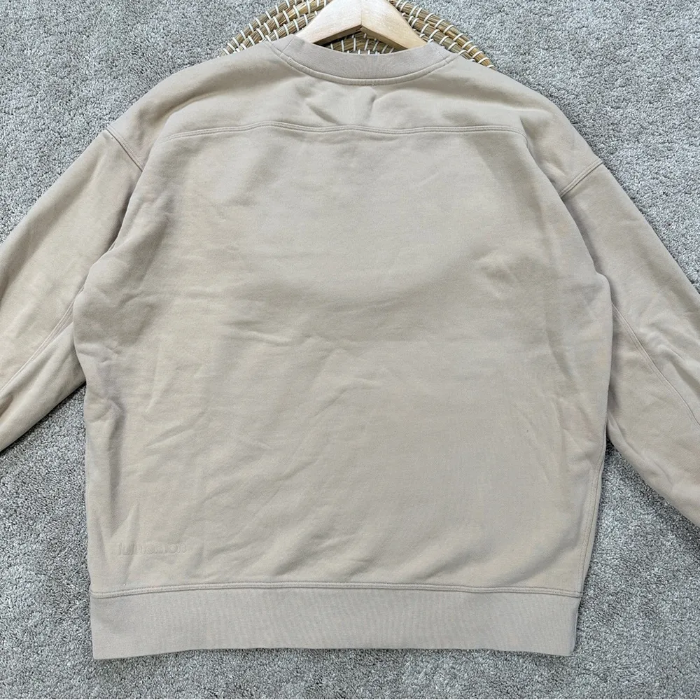 Lululemon Perfectly Oversized Crewneck Sweatshirt Cotton Terry in Cafe Au Lait 6 - Image 10