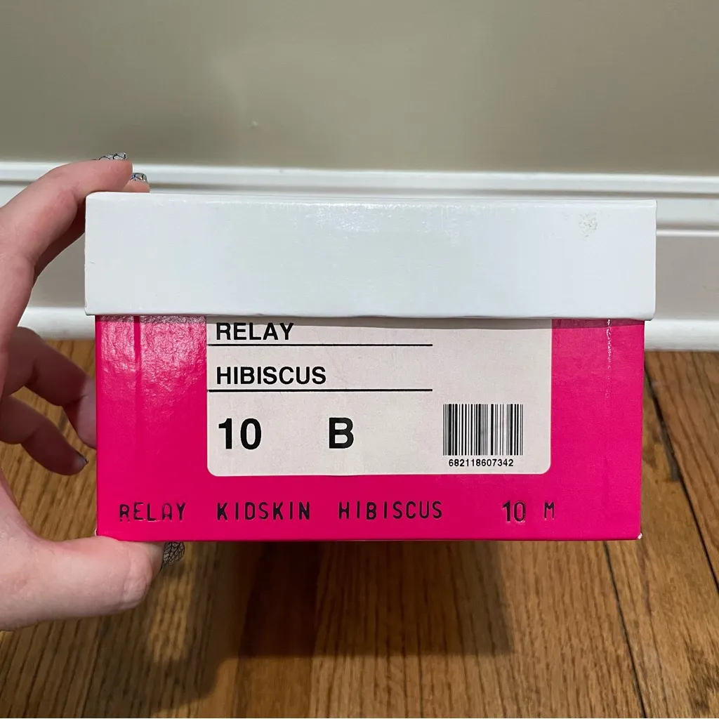 Lilly Pulitzer Relay Hibiscus Pink  Leather Straw Wedge Sandals Womens Size 10 - Image 10