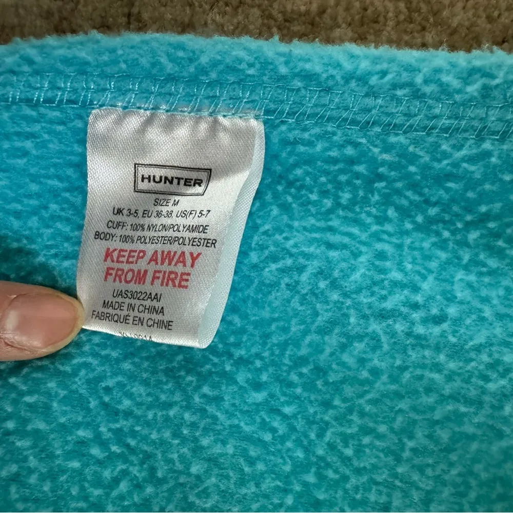 Hunter Sky blue & Black striped Sport Rib Boot Sock | M - Image 3