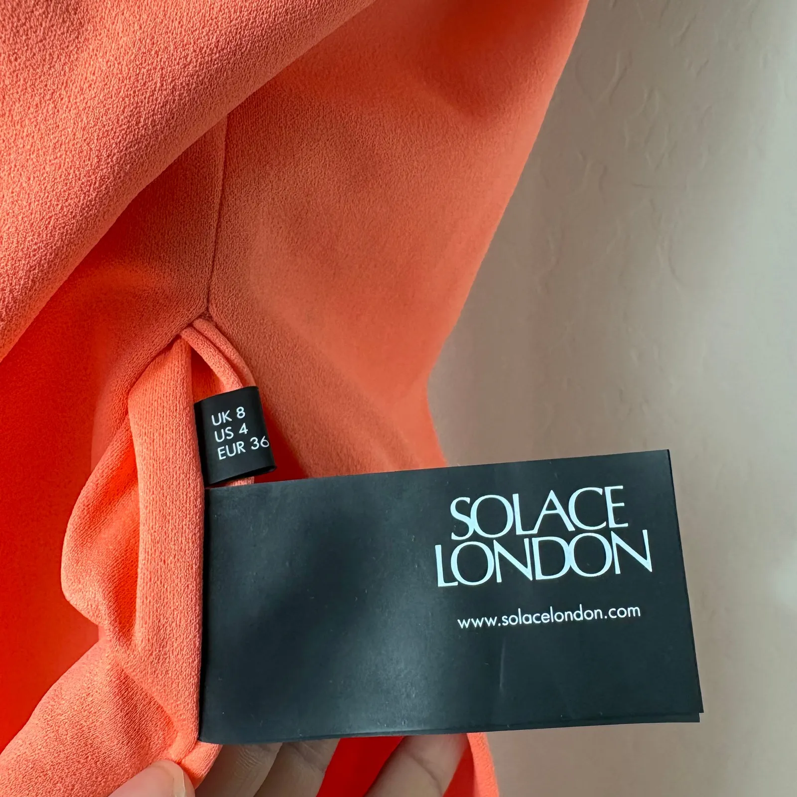 Solace London Dress One Shoulder Slit Open Back Petch Maxi Dress Orange Size 4 - Image 10