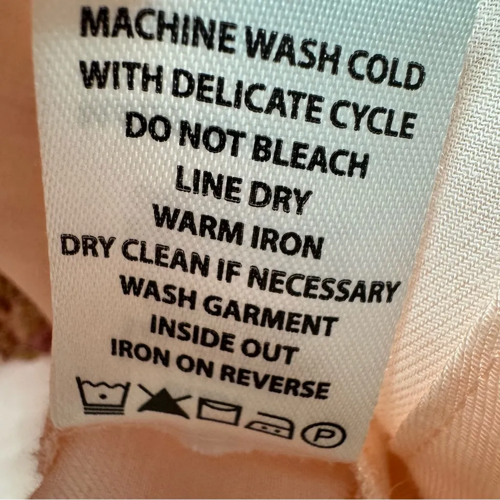 Spartina 449 Everleigh Tunic 3/4 Sleeve Woodblock Floral Embroidery Pink Large L - Image 13