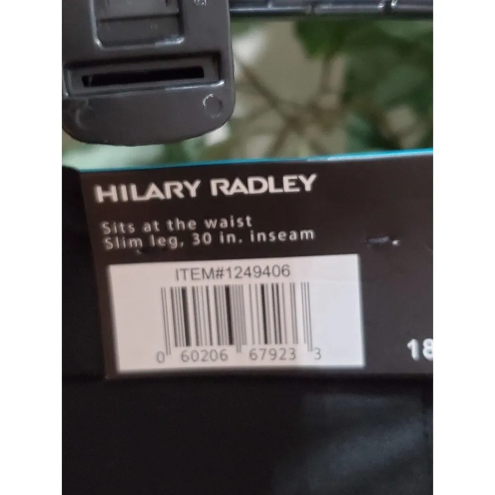 Hilary Radley Womens Black Pockets Zipper Front Dress Pants Size 18W - Image 7