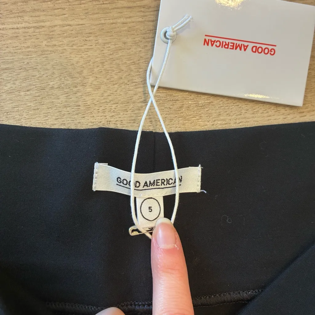 NWT Good American Boss Skinny Pants BLACK001 Zipper Size 5/2XL - Image 10