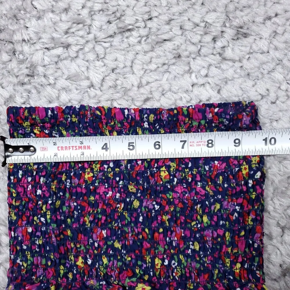 Abercrombie Multicolor Pink Floral Tube Bandeau Top Cropped Strapless Size XS - Image 5