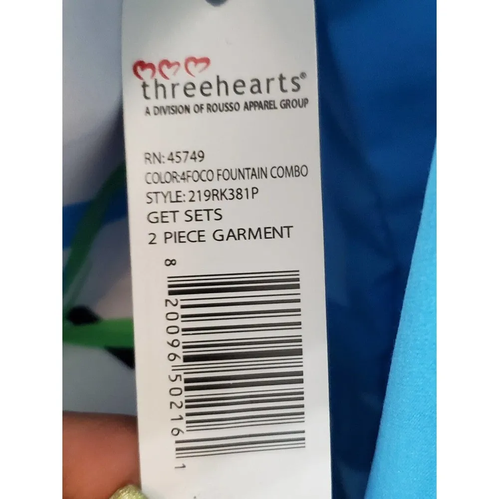 Threehearts Women's Blue Polyester Long Sleeve Jacket & Trouser 2 Piece Suit PL - Image 4