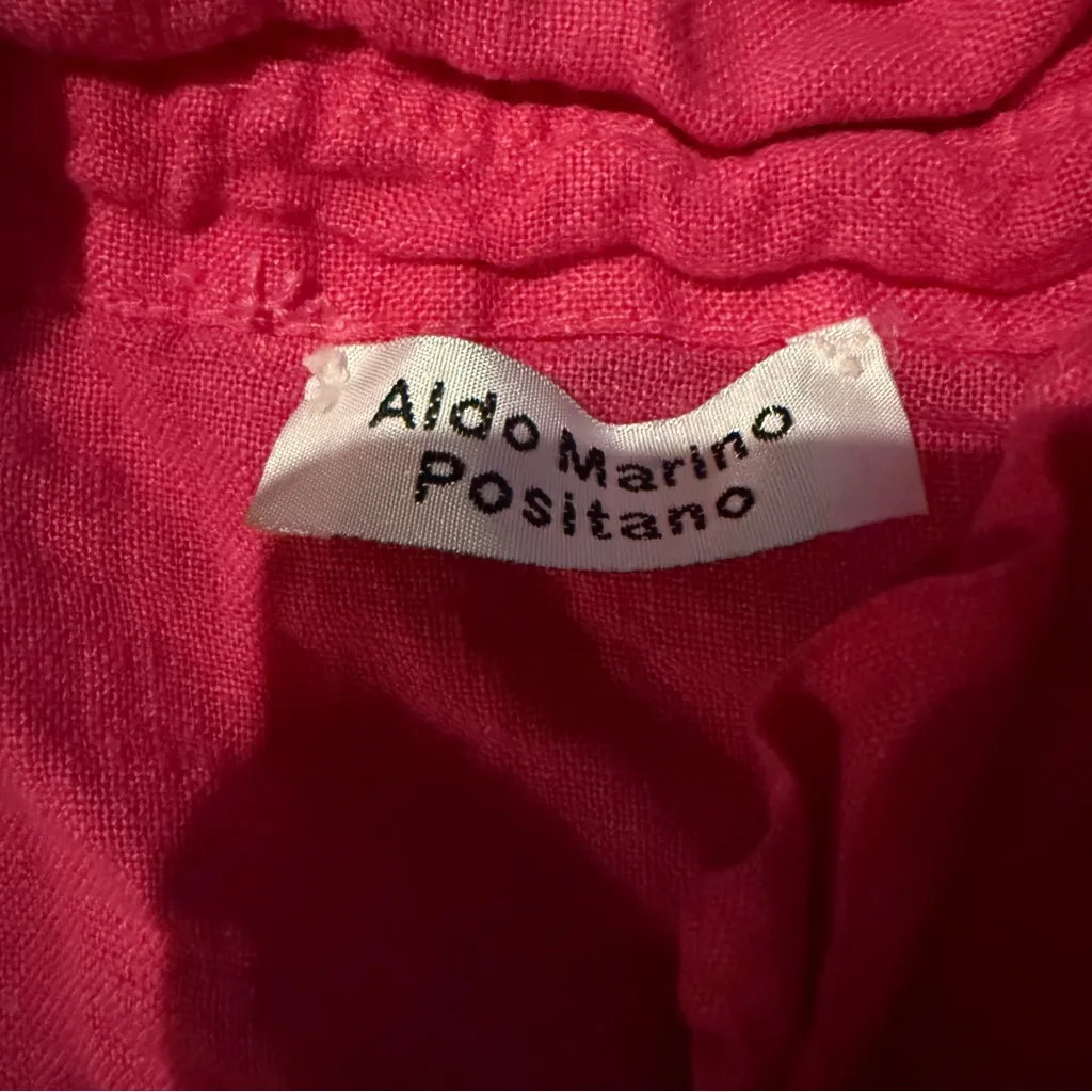 Aldo Marino Positano Linen Hot‎ Pink Button - Image 5