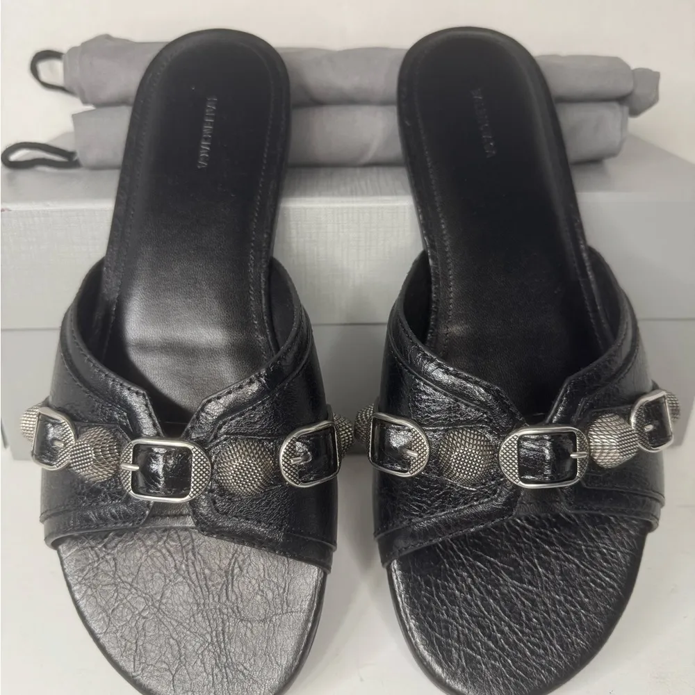 Balenciaga Le Cagole Women’s Slide Sandal Black Colo Size 38 New. - Image 2