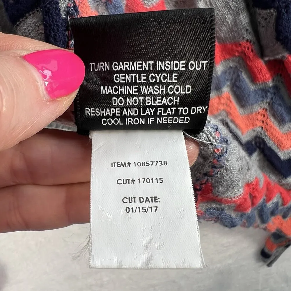 Torrid Plus 3 3X Chevron Pointelle Knit Drape Front Cardigan Sweater Lightweight - Image 7