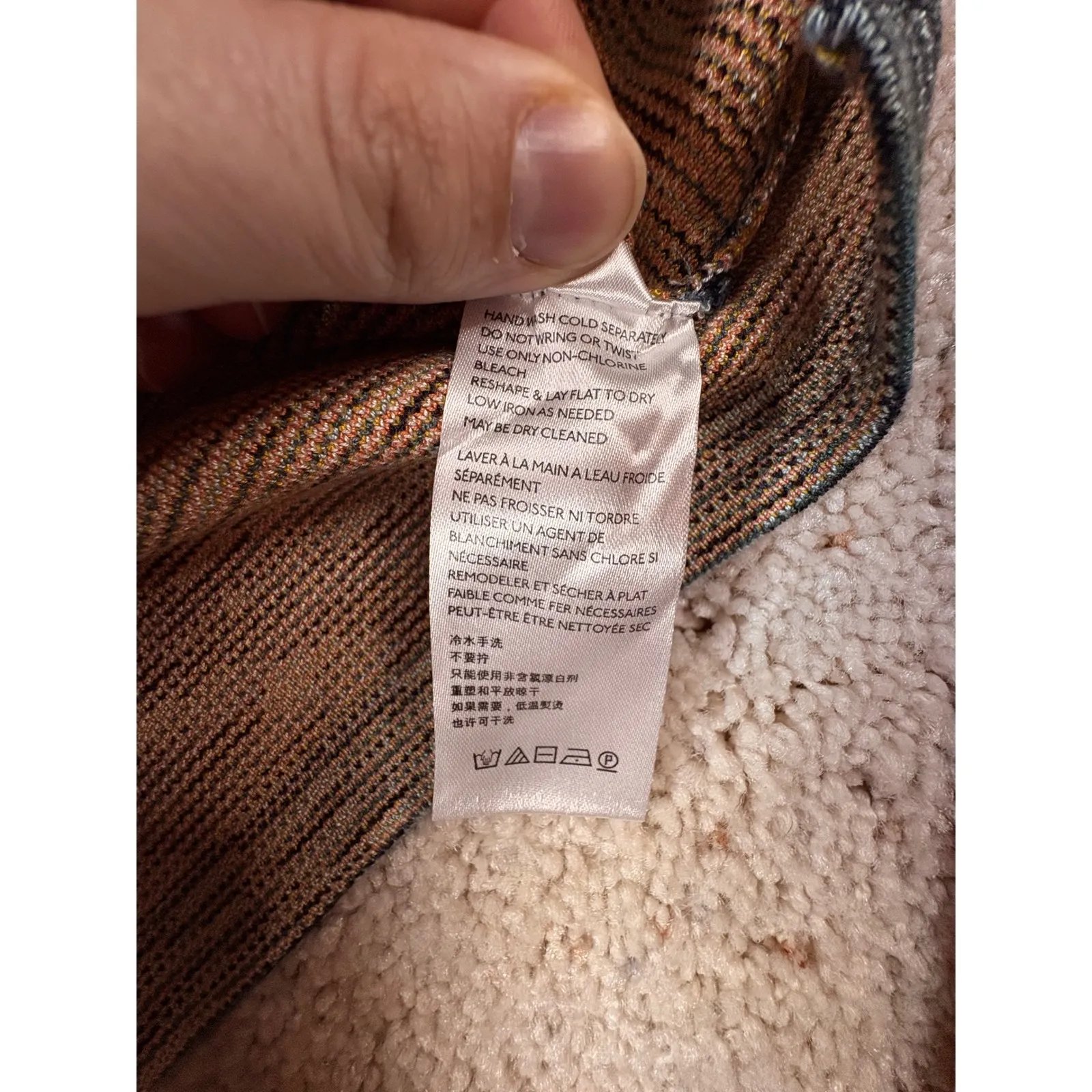 BDG Urban Outfitters Cropped Knit Sweater Top Zigzag Sleeve Retro Y2K women's M - Image 9