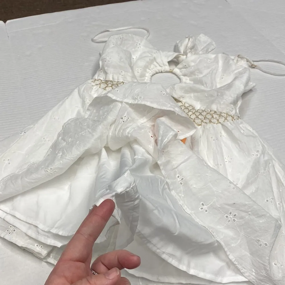 River Island white playsuit romper boho size small (b19) - Image 6