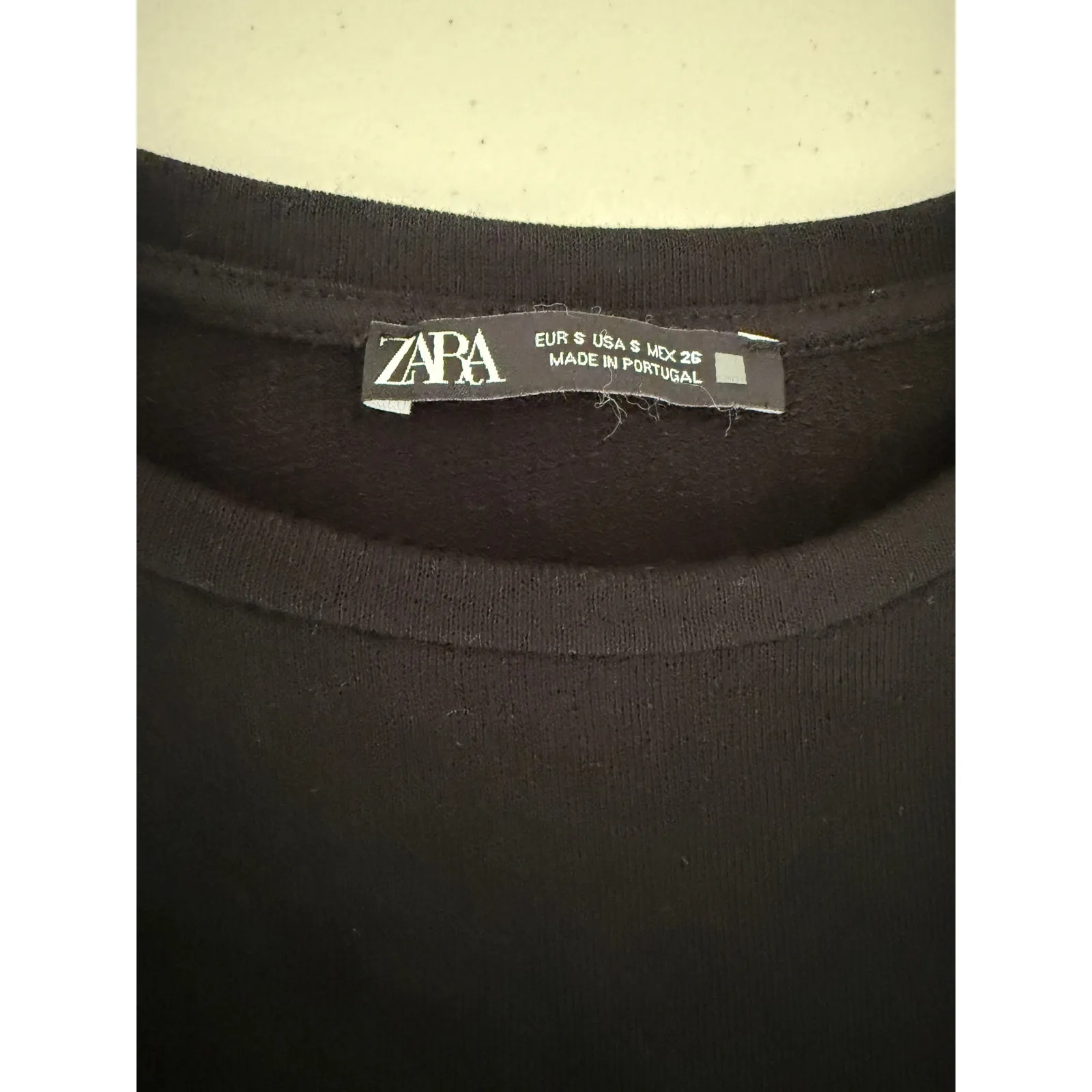 Zara Black 3/4 Sleeve Mixed Media Satin Animal Print Midi Skirt Dress Small - Image 3