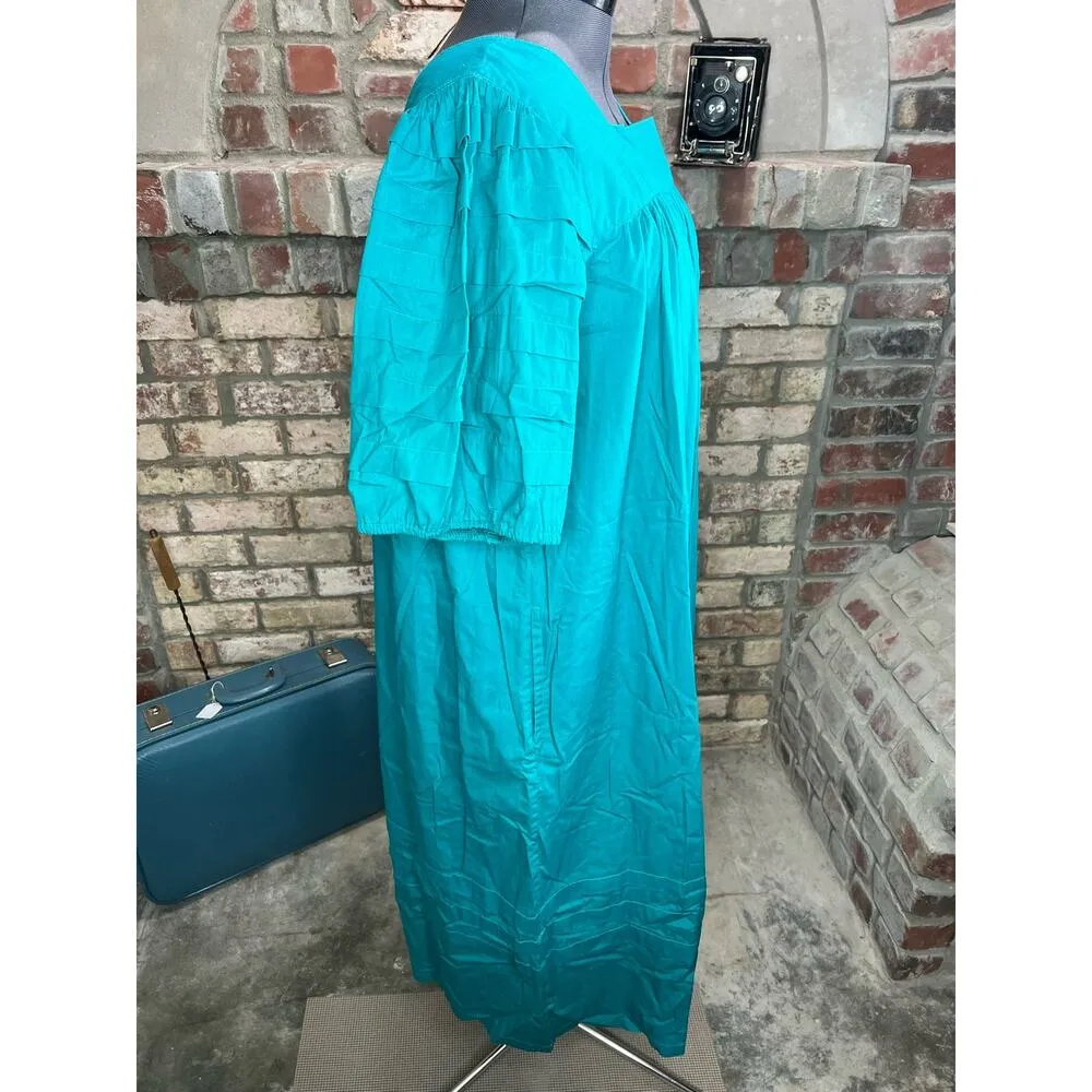 Go Softly tent dress boho green Size M - Image 7