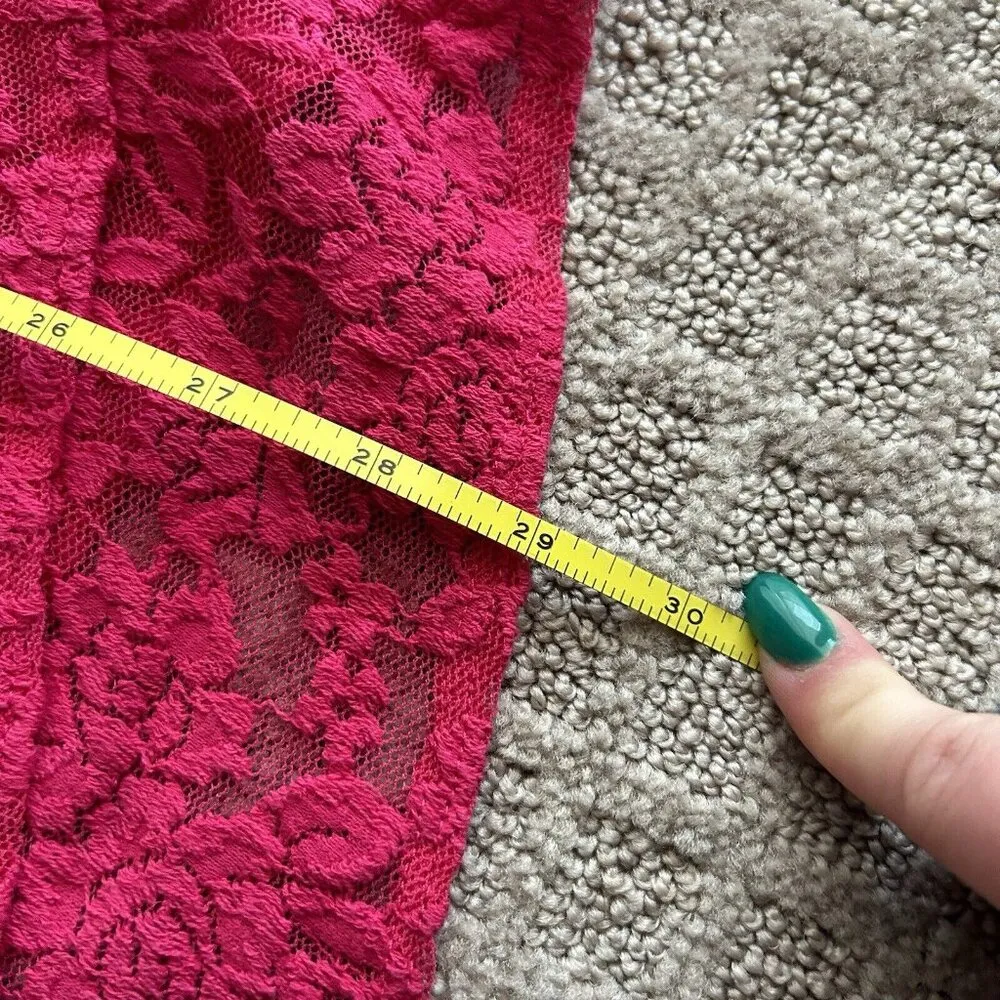 NWT Skye's The Limit Womens Large L Pink Lace Floral Dressy Tank Top Valentine - Image 12