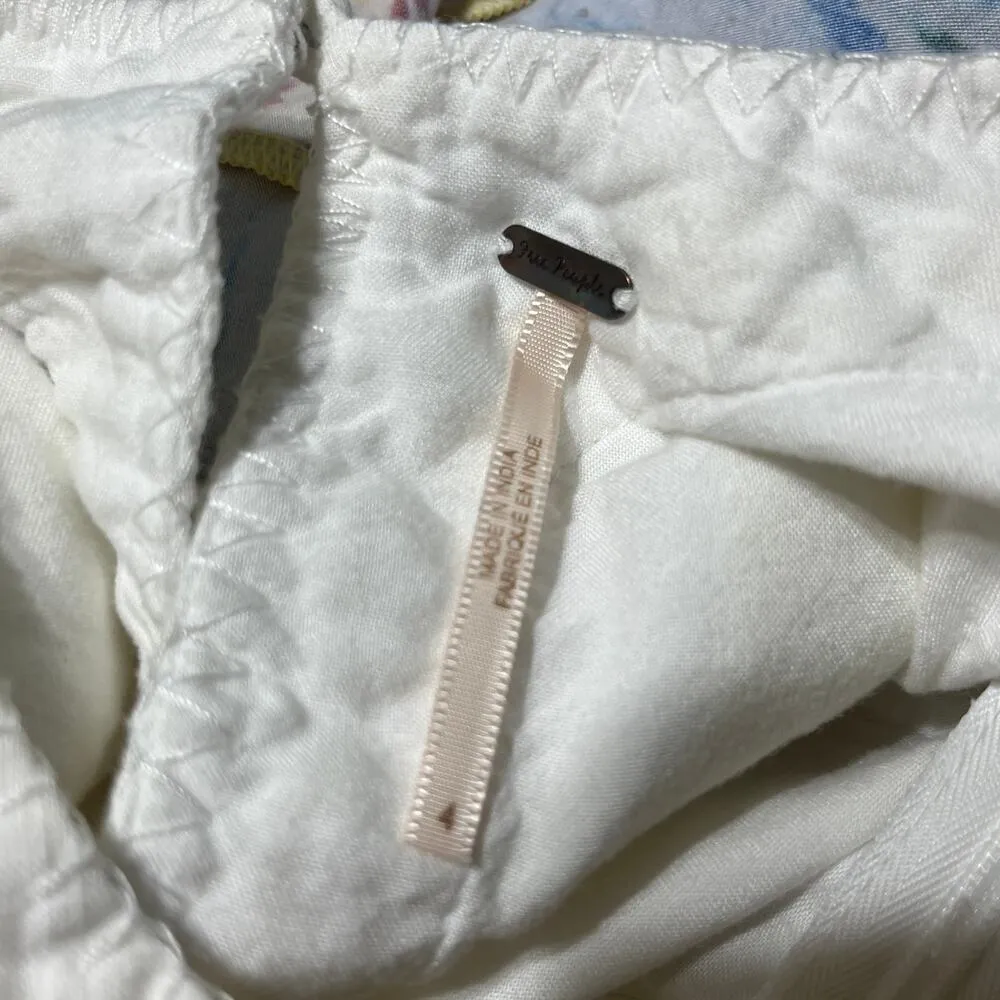 Free People Women's White Delightful Birds of Feather Dress Size 4 - Image 5