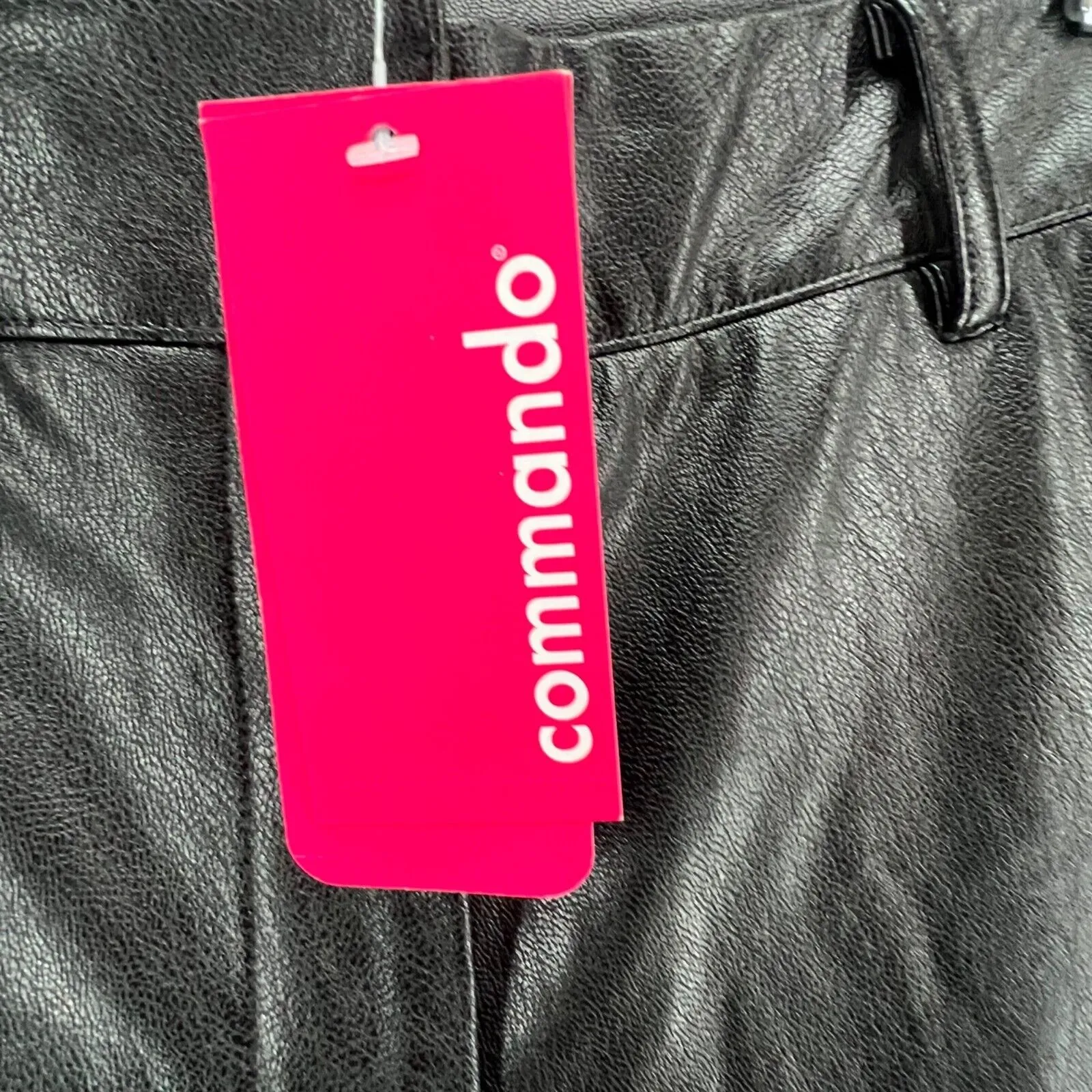 Commando Pants S Black Faux Leather 7/8 Trouser Stretch Crop Modern Versatile - Image 15