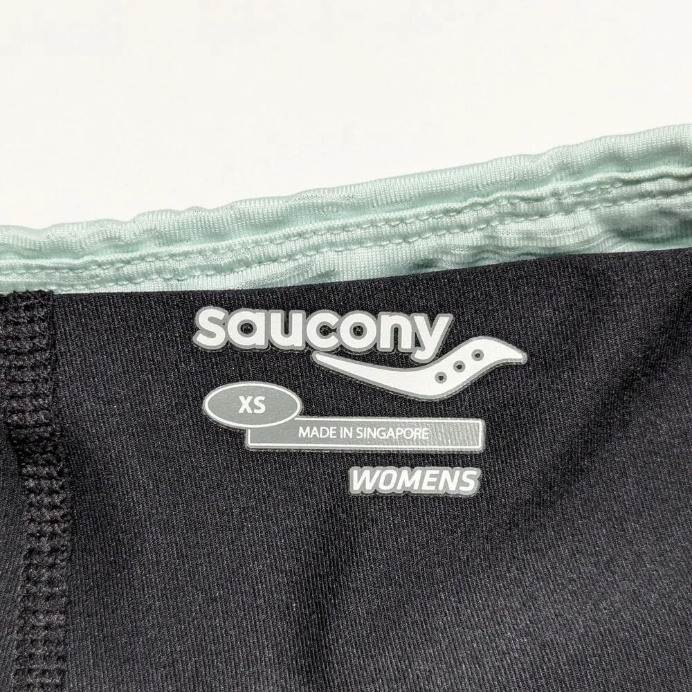 Saucony Running Skort Tennis Golf Workout Skirt Black Gray Womens X-Small Active - Image 4