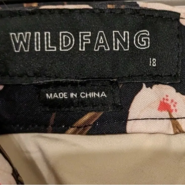 WildFang Empower Trouser NWT Size 18 Floral Blooms Pattern Ankle Length Pants Black - Image 7