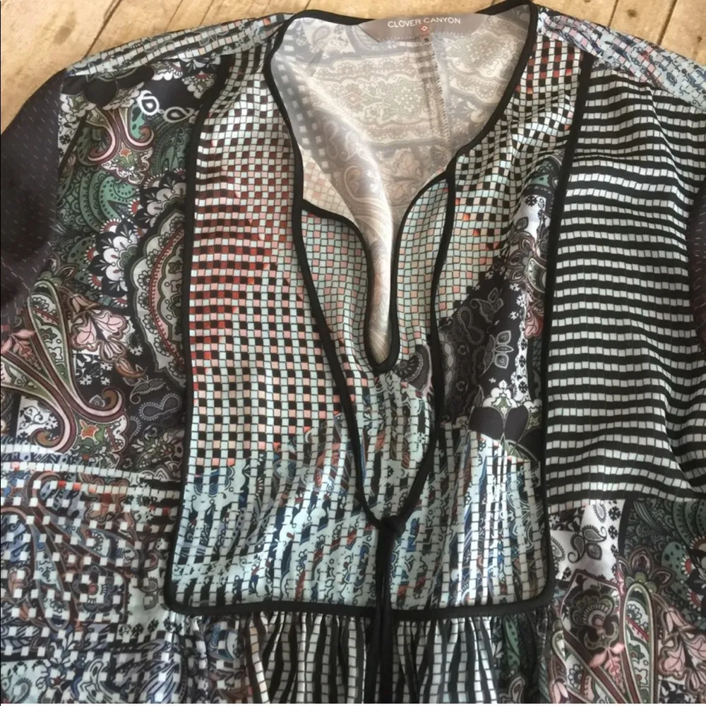 CLOVER CANYON BoHo Long Sleeve Multi Print Blouse - Image 6