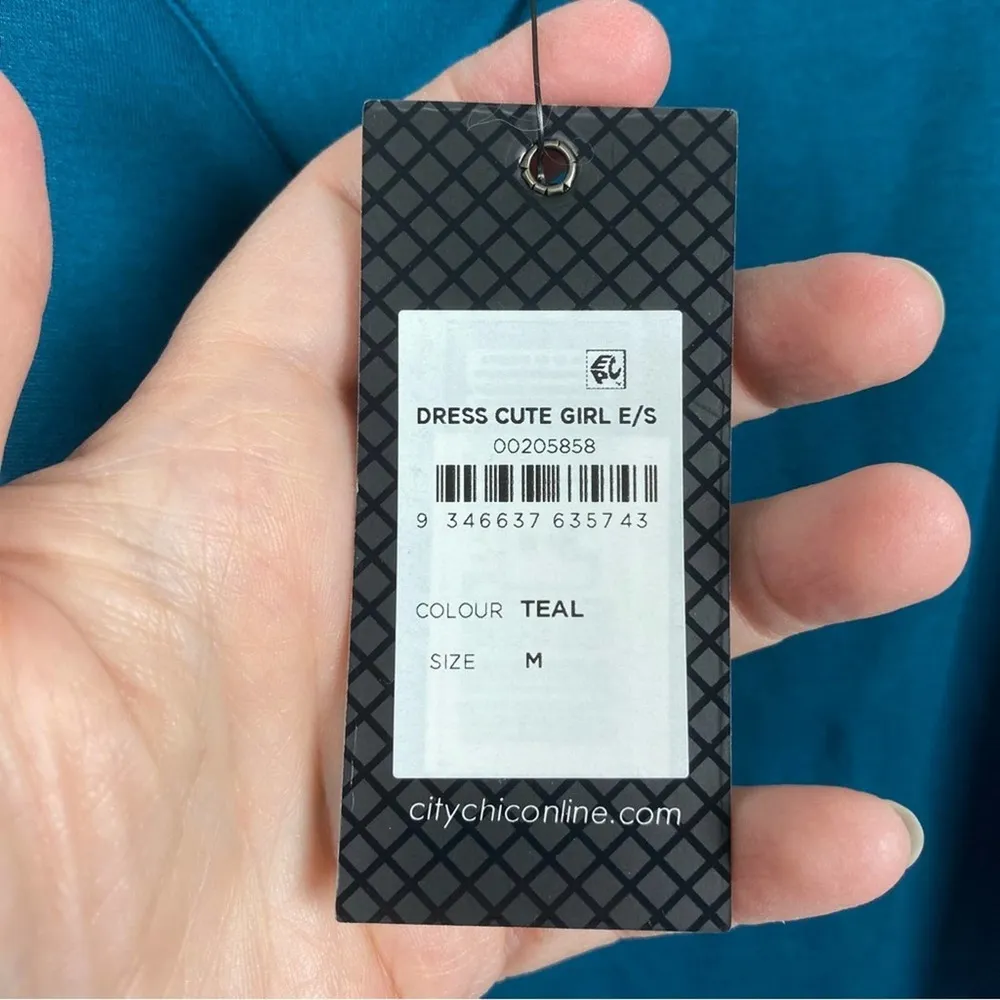 City Chic Teal Blue Cute Girl Dress Sz.M(18) NWT - Image 9