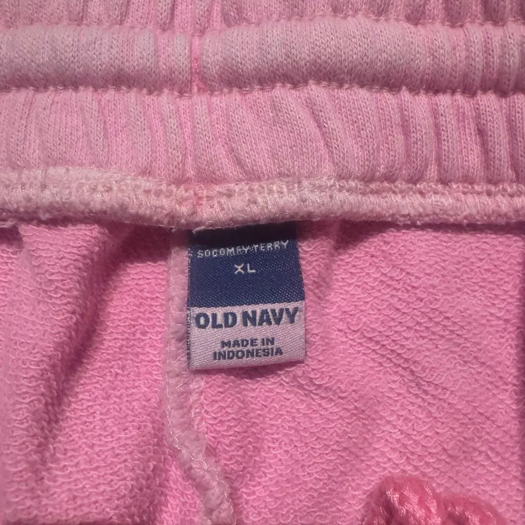Old Navy Pink Sweat Shorts – Women’s XL Drawstring Lounge Shorts - Image 3