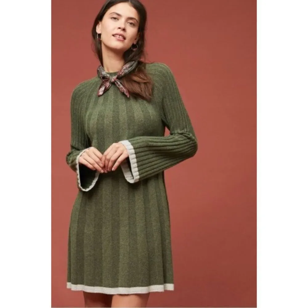 ✨HP✨Anthropologie Arsenau Sweater Moss Dress ✨ - Image 3