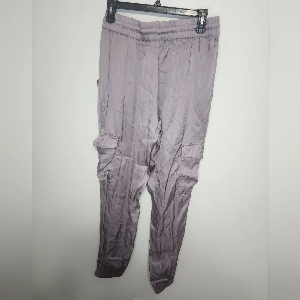 Young Fabulous & Broke light purple satin cargo pants size M - Image 4