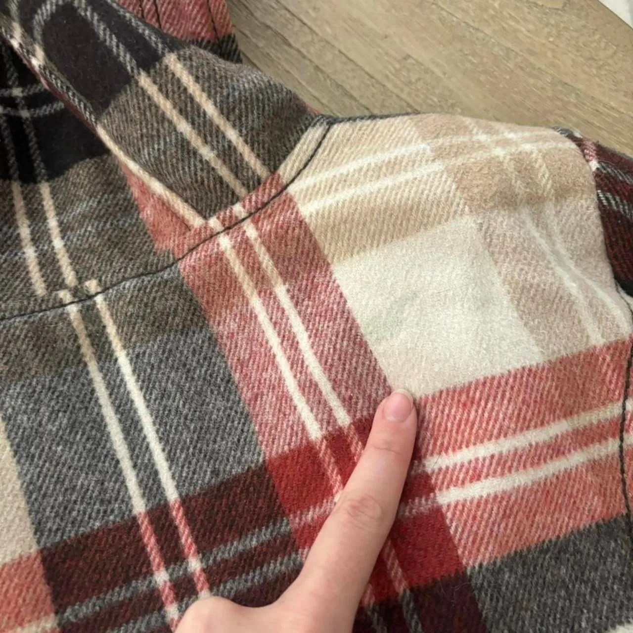 Vintage Y2K Abercombie and Fitch Plaid Coat Size Small - Image 8