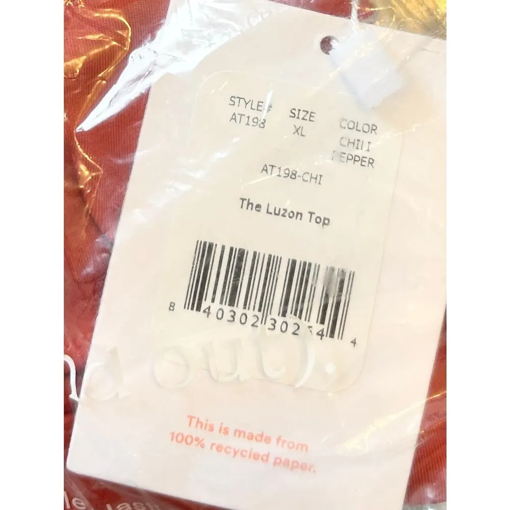 Andie Swim The Luzon Bikini Top Eco Nylon in Chili Pepper Red XL NWT - Image 3