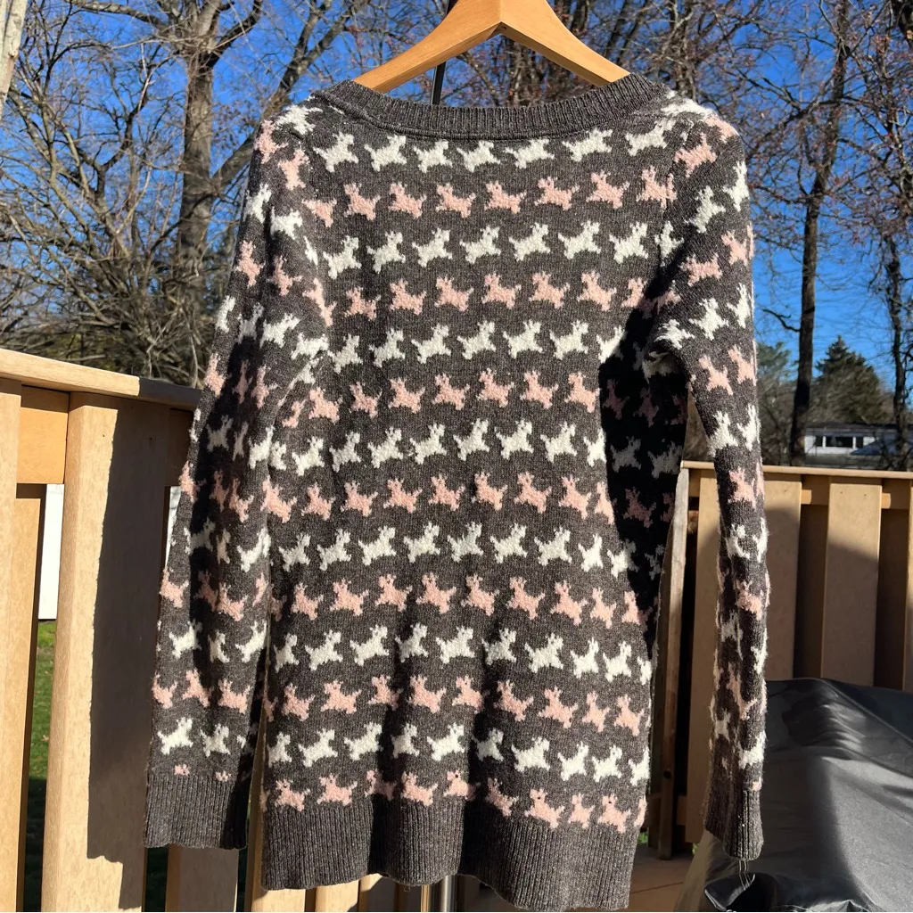 HWR Anthropologie Women’s Scottie Dog Trot Wool Blend Cardigan w/ Pockets Size M - Image 5