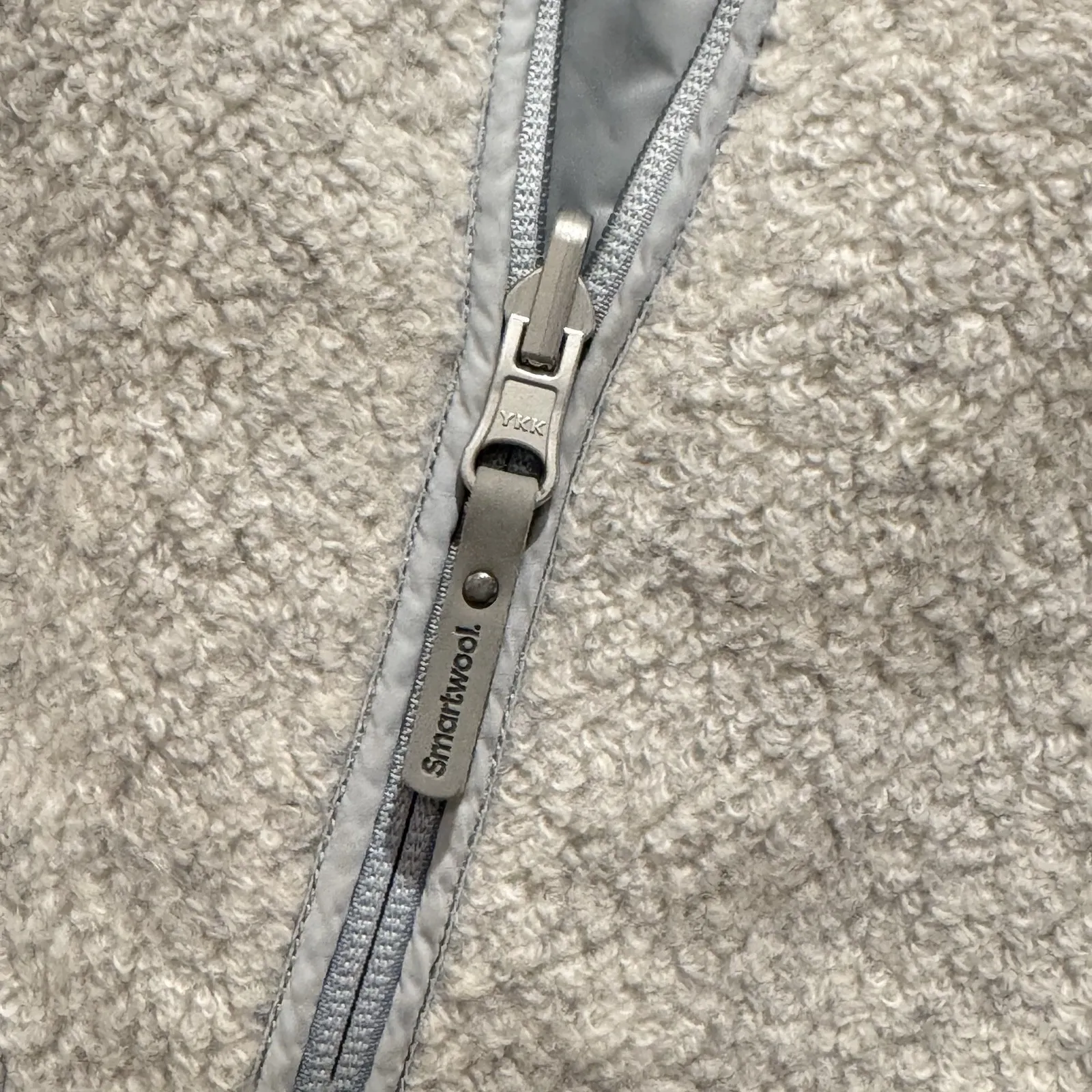 Smartwool Anchor Line Vest Womens M Gray Full Zip Reversible Sherpa Wool Outdoor - Image 6