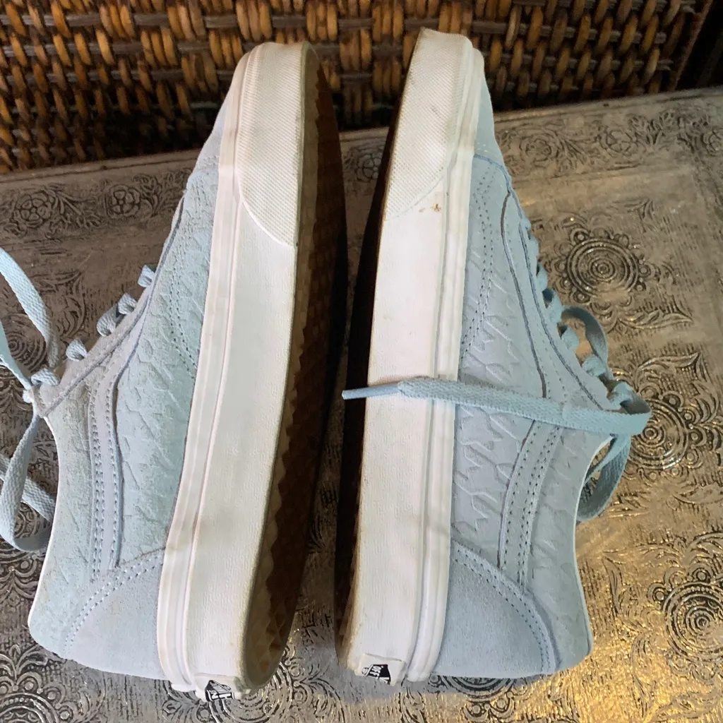 Vans Velvet Women's Light Blue Sneakers Size 6 - Image 5