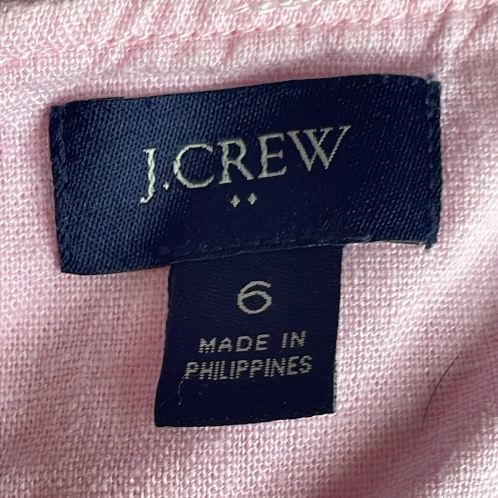 J.Crew Linen Blend Ruffle Tiered
Pink Dress - Image 7