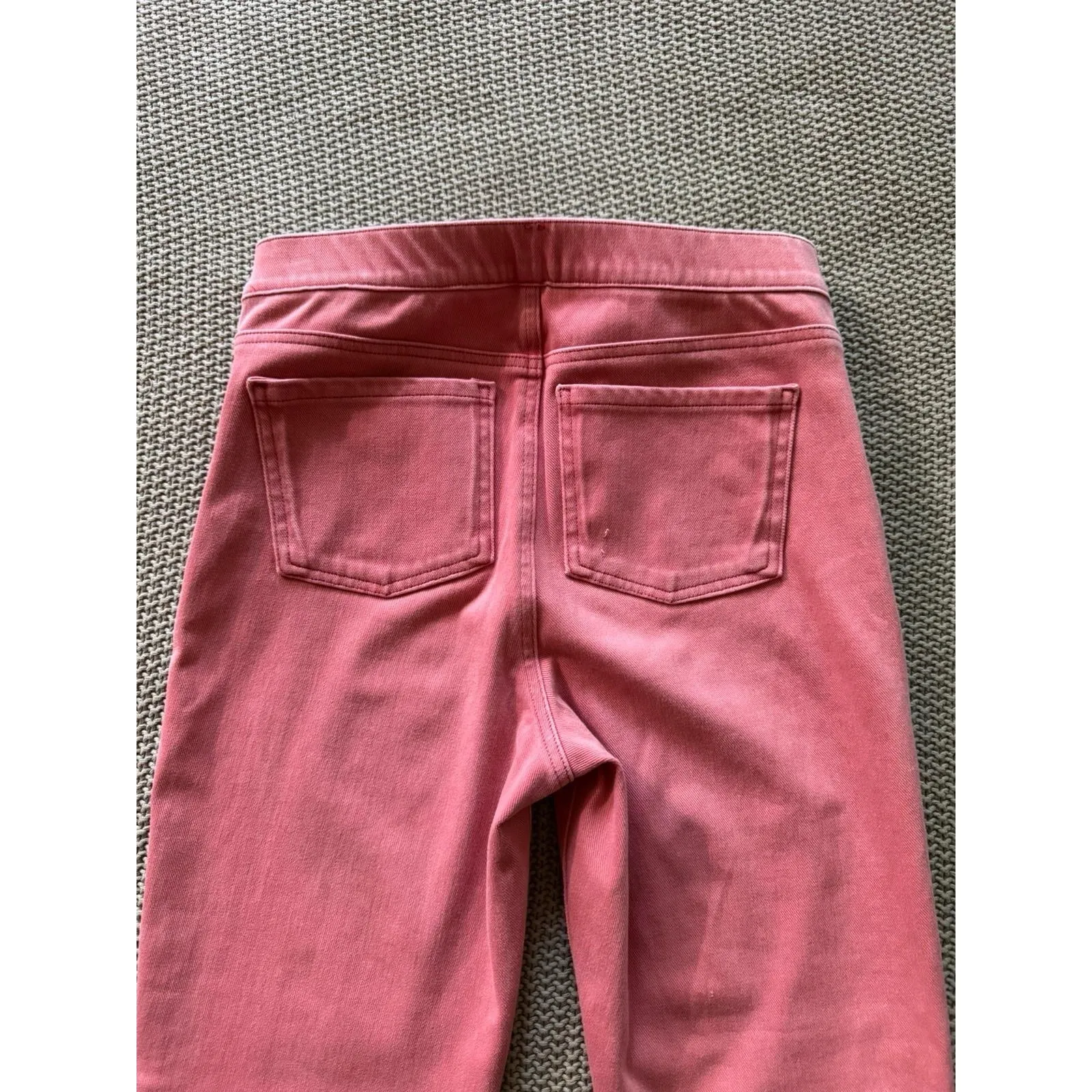Spanx Women Pink Red Jean-ish Ankle Leggings Pull‎ On Stretch Size Medium - Image 6