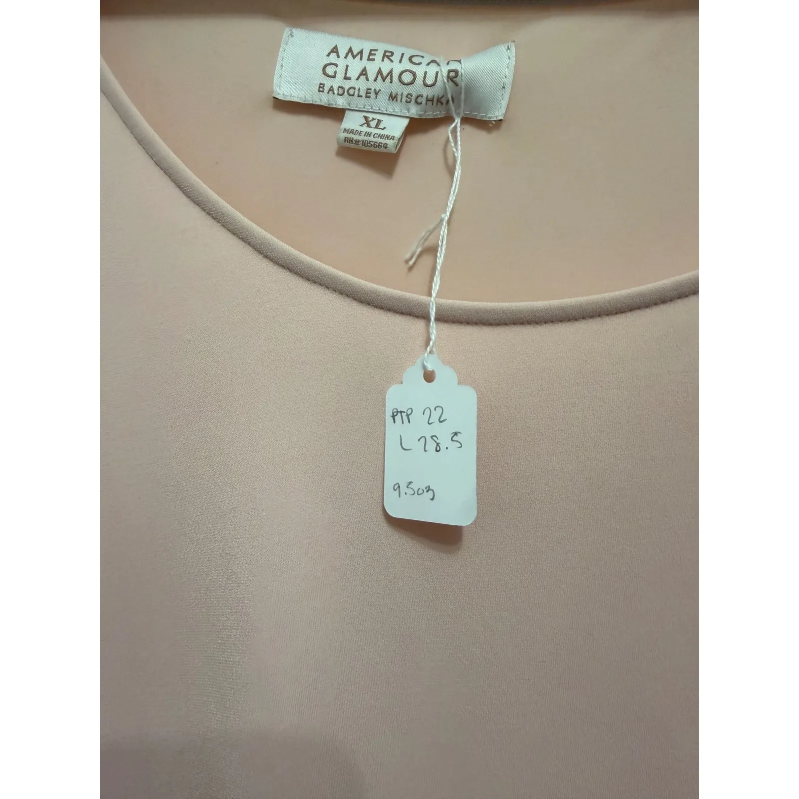 Bagley Mischa Pink Feather Tulle Sleeve Scoop Neck Top Women's Plus Size Size XL - Image 9