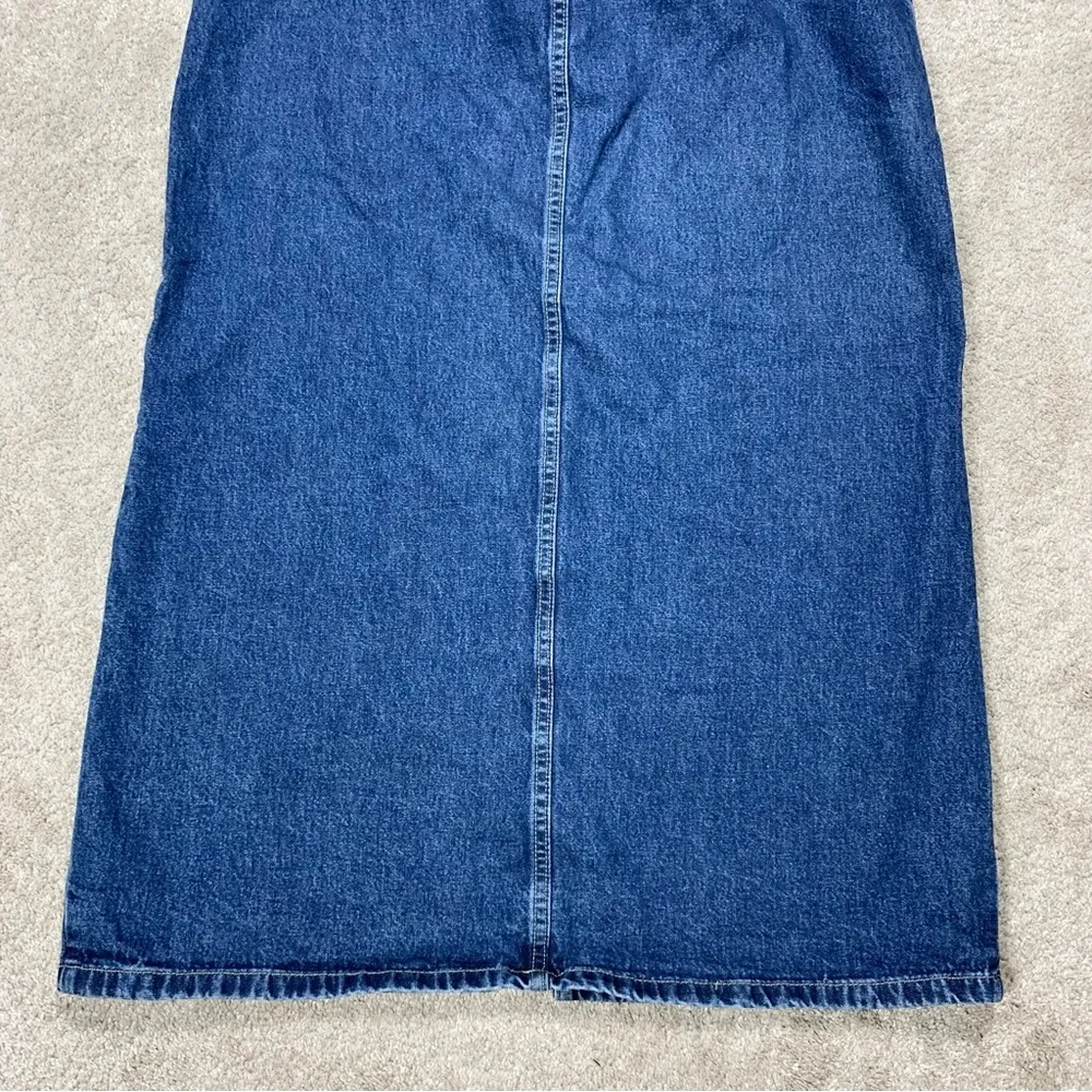 Havana Jack’s Cafe Tropical Jeanswear Denim Midi Skirt Front Slit Equestrian 14 Blue - Image 6