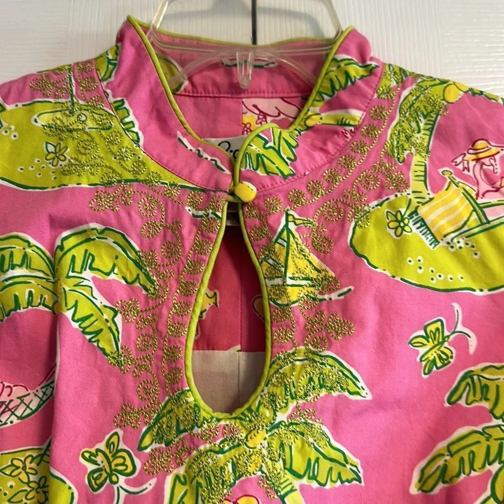 Lily Pulitzer Women’s Pink Flamingo Palm Tree & Golf Dress - Image 2
