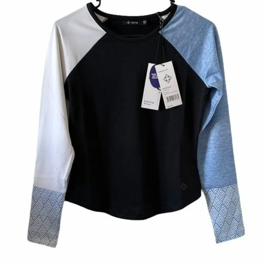 Satva Tarana Top In Light Blue Print NWT - Image 15