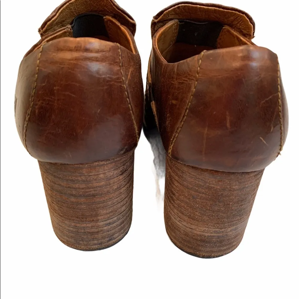 BORN W11929 Leather Heeled Loafers. Brown Size 7 - Image 6