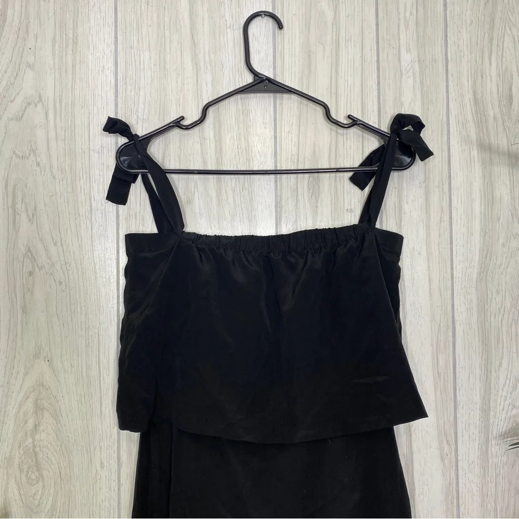 NEW Madewell Silk Off The Shoulder Tie Sleeve Mini Dress size 6 NWT - Image 4