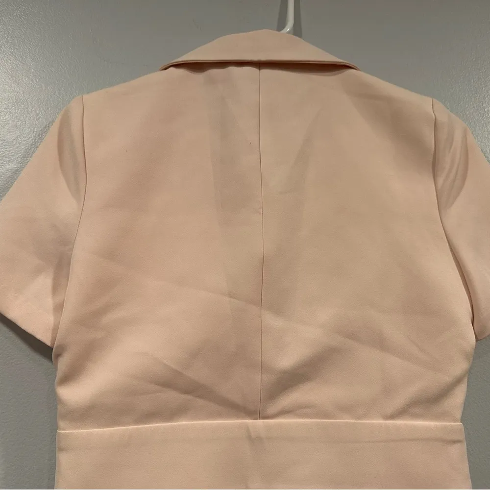 Black Halo Ingrid Trench Dress Sweet Blush 2 - Image 5