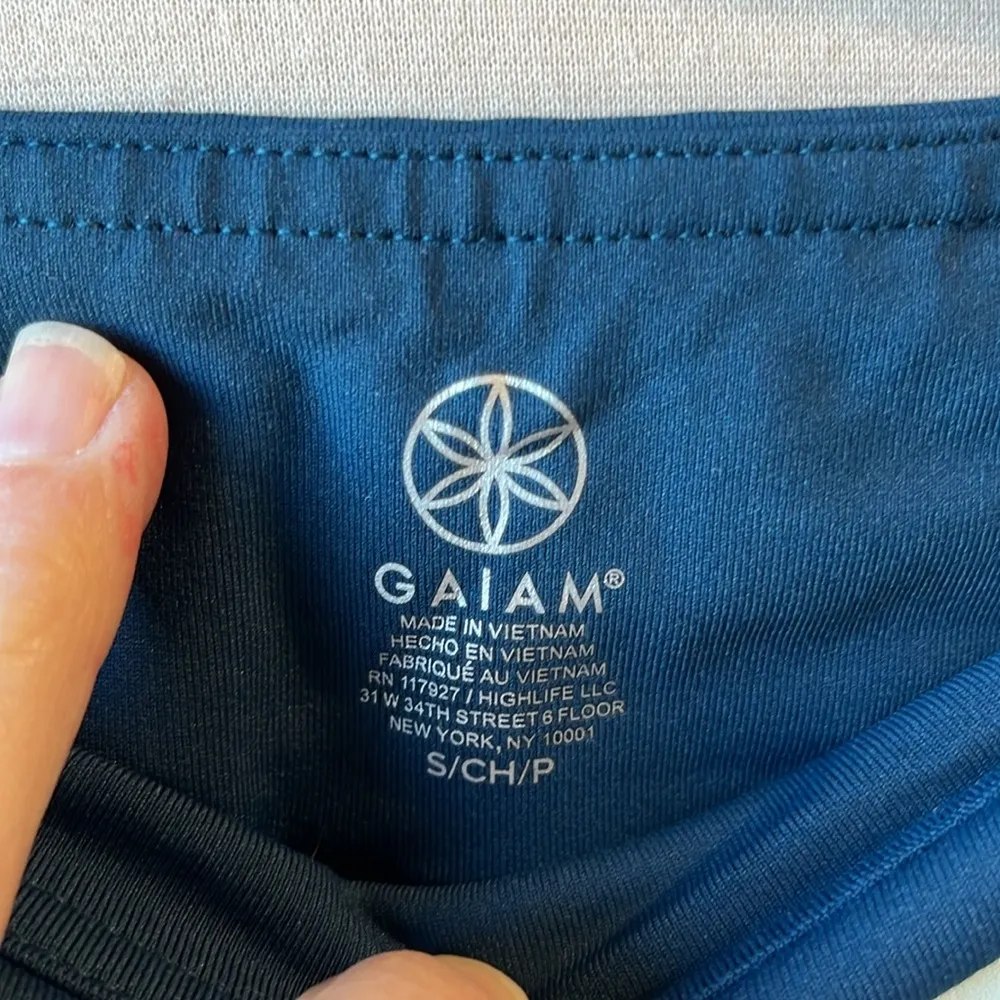 Gaiam Blue Leggings Cropped Womens Small - Image 4