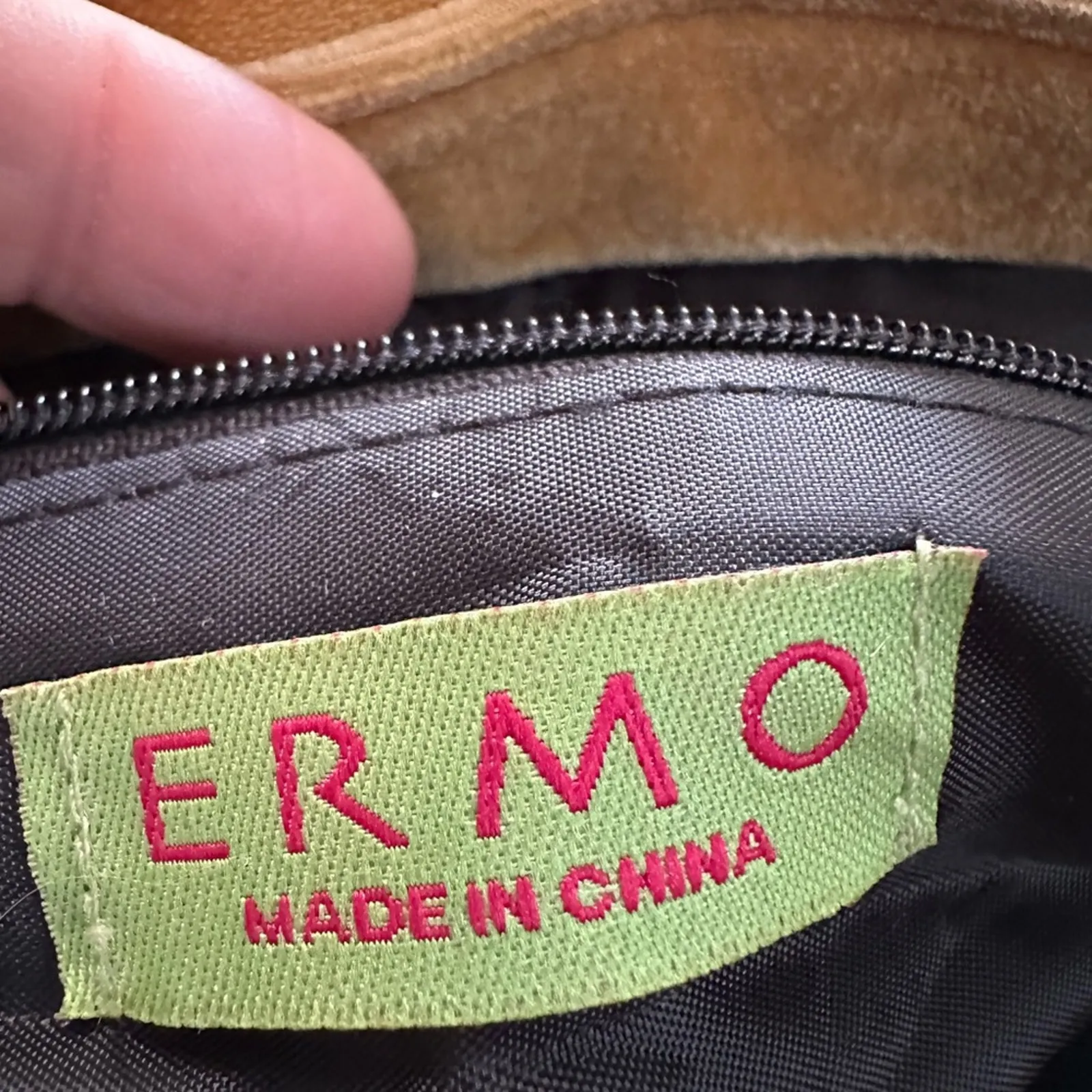 Vintage Velvet Boho Bag Beaded Embellished Crescent Moon Purse Indie Hippie Ermo Orange - Image 4