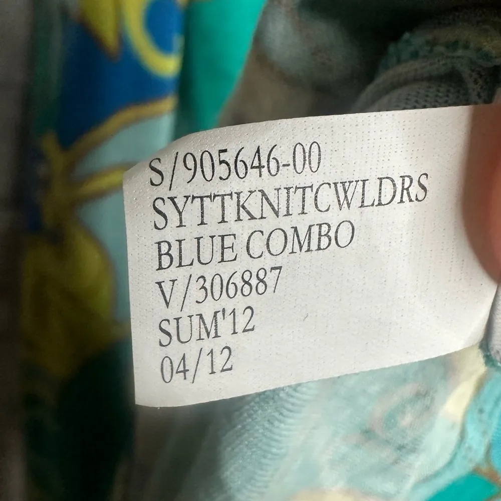 Banana Republic Blue Green Sheath Dress Cowl Neck Resort Wear - Image 13