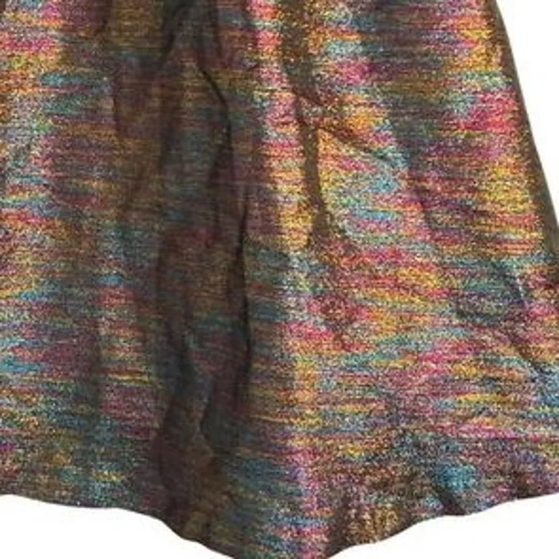 LUCCA COUTURE Womens Fancy Skirt Size M MultiColor Side Zip Sparkly Party NWT - Image 6