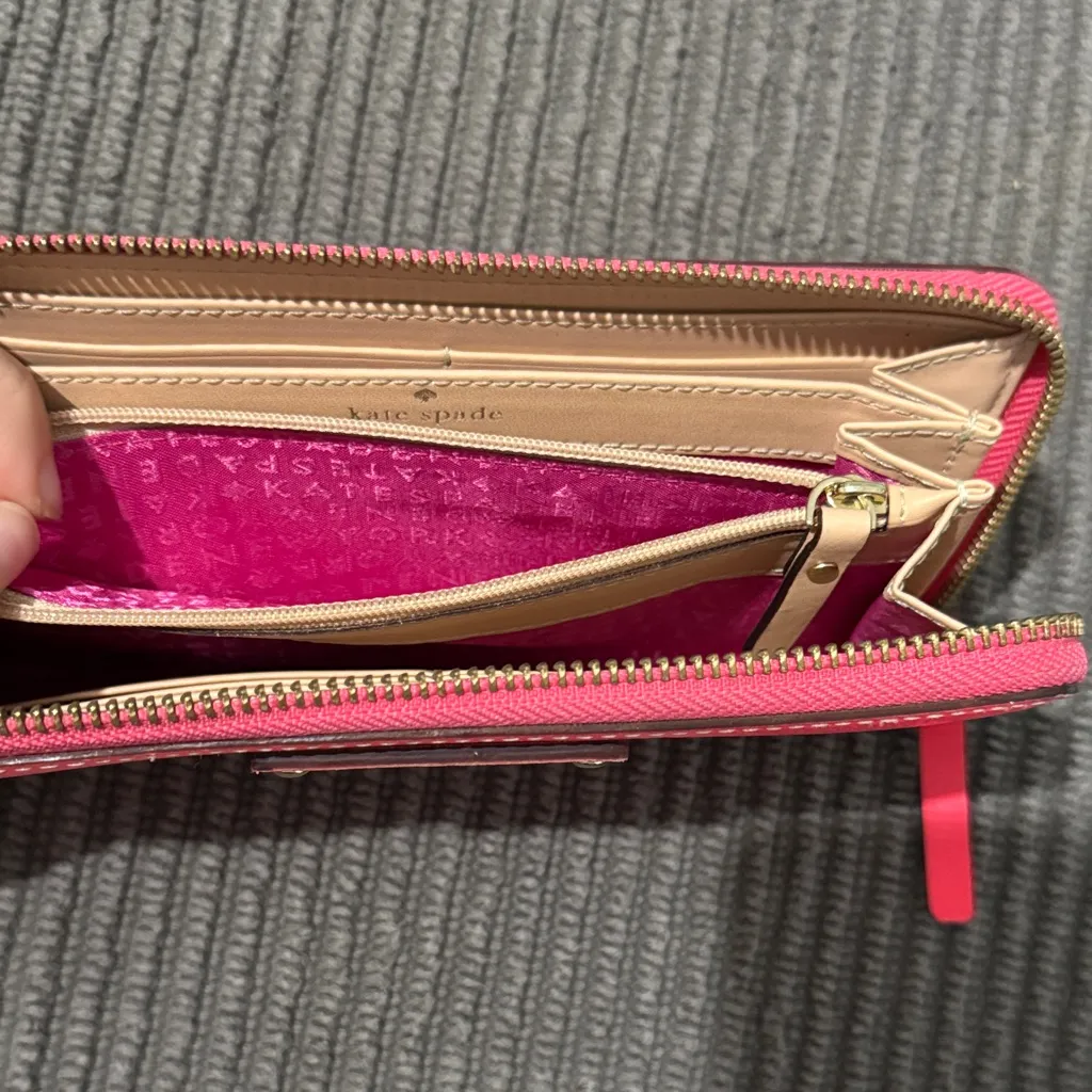 Kate Spade Neon Coral Wallet - Image 8