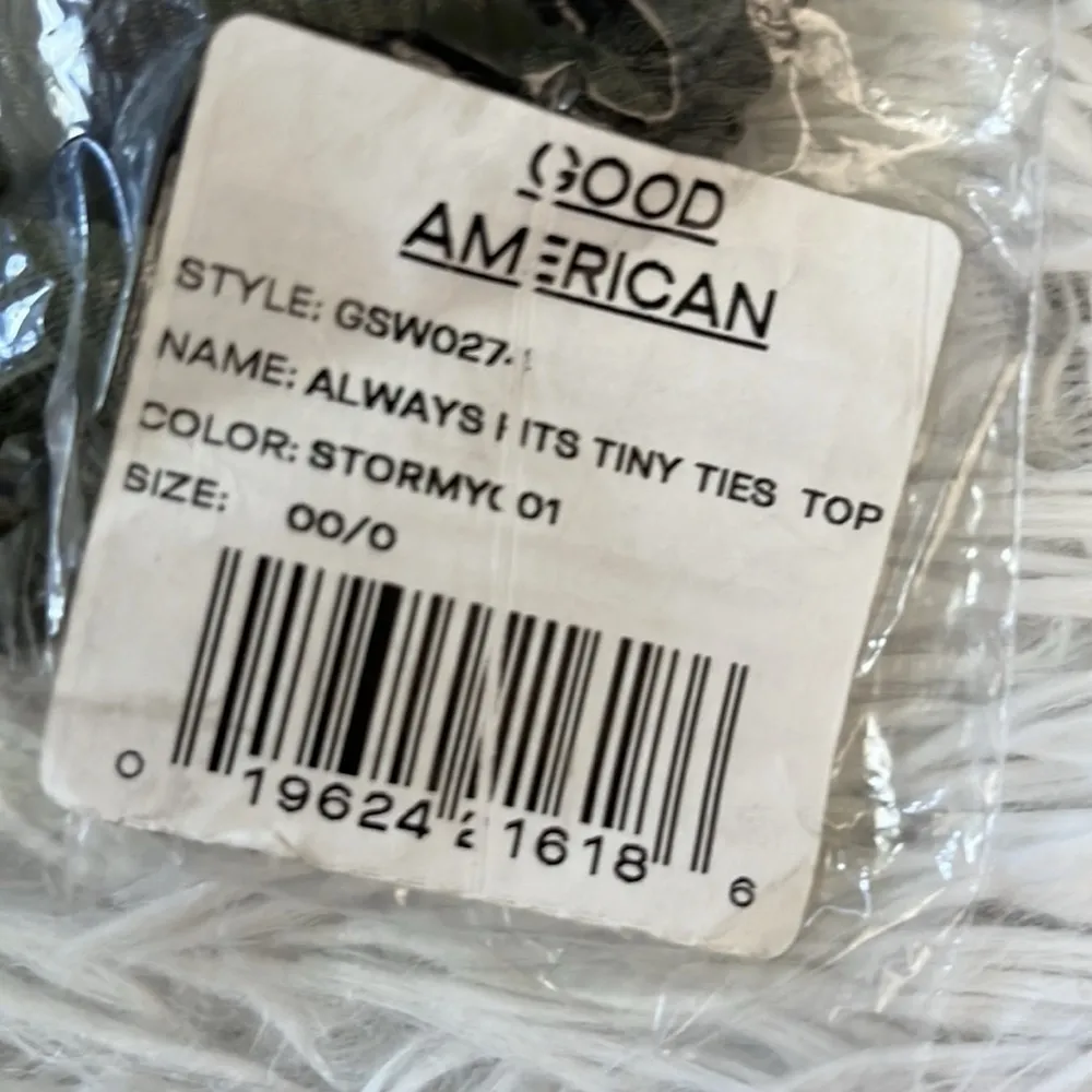 New GOOD AMERICAN Women’s Always Fit Tiny Ties Bikini Top Stormy001 size XXS - Image 3