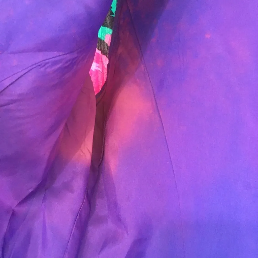 Adrianna Papell • Silk Floral Blazer Black Buttons Size 6 - Image 11