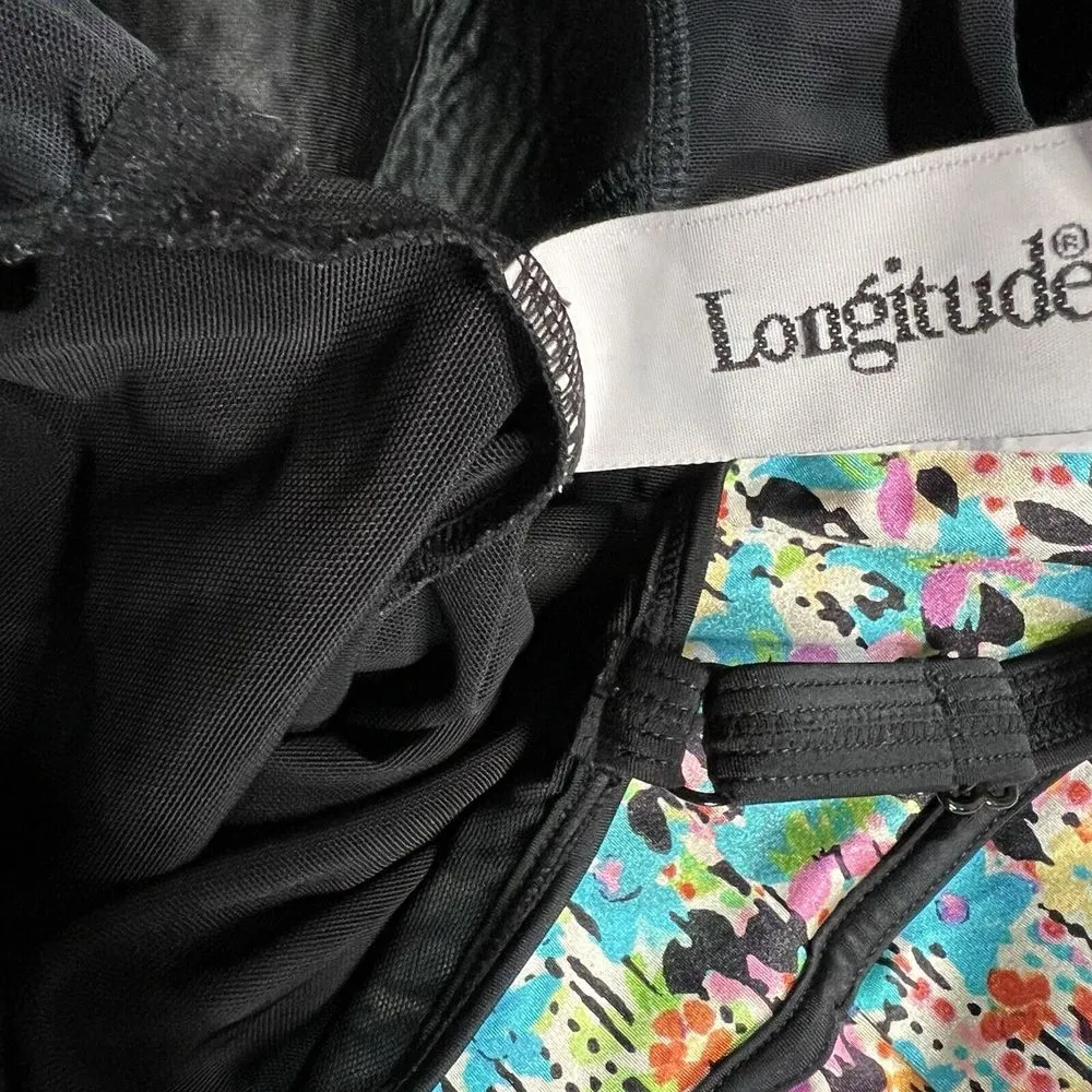 Longitude Womens Swim Suit Dress Size 14 Floral One Piece‎ Slimming Powernet - Image 8