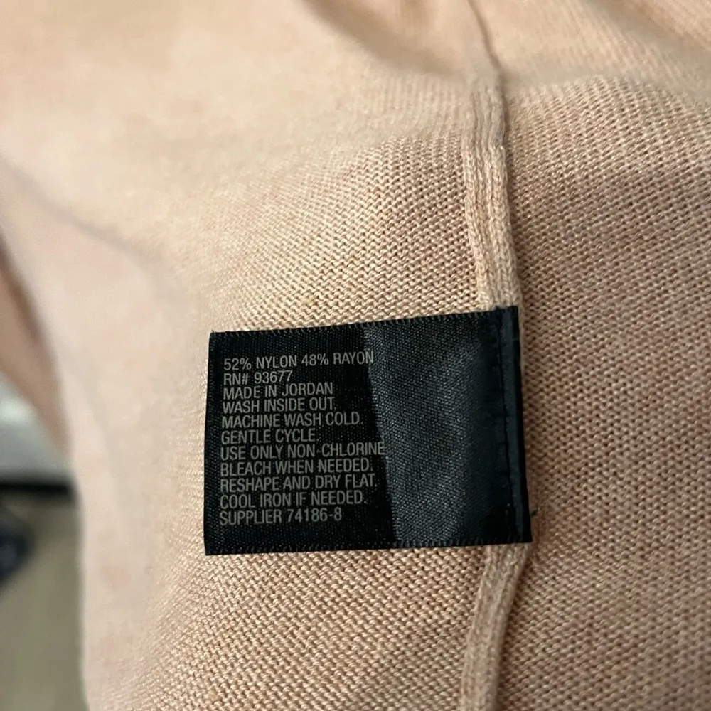 Worthington medium Tan Cardigan Sweater Lightweight Open Front zipper pockets - Image 6